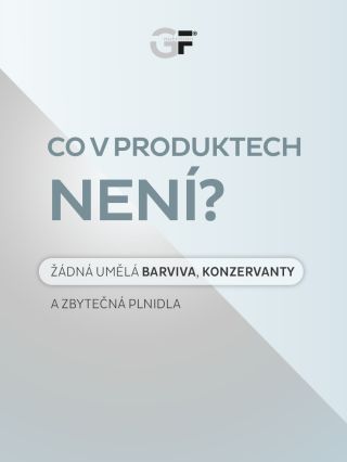 Co v produktech není, je často stejně důležité jako to, co v nich je. Bez zbytečných plnidel, umělých barviv a...