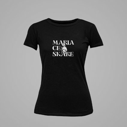Pohodlné čierne Tričko Maria ce skare! Pánske, všetky veľkosti