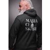 Pohodlná čierna Mikina Maria ce skare! Pánska, všetky veľkosti