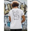 Pánske pohodlné biele Tričko Punk Dog, dostupné všetky veľkosti