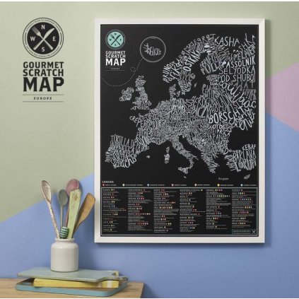 Stírací mapa Gourmet edition