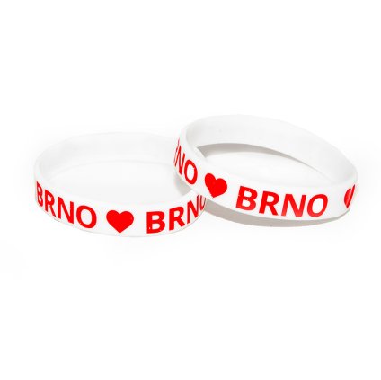 silikonovy naramek brno bily