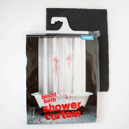 bloodbath shower curtain packaging main