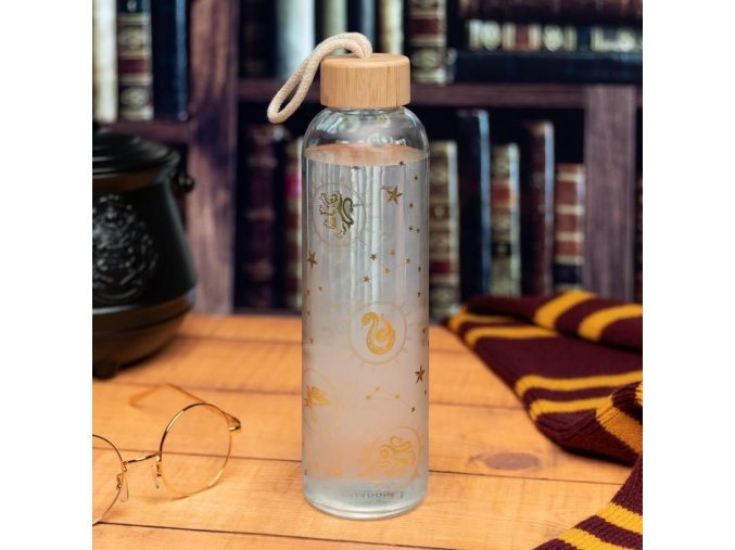 Harry Potter - skleněná láhev Bradavické koleje