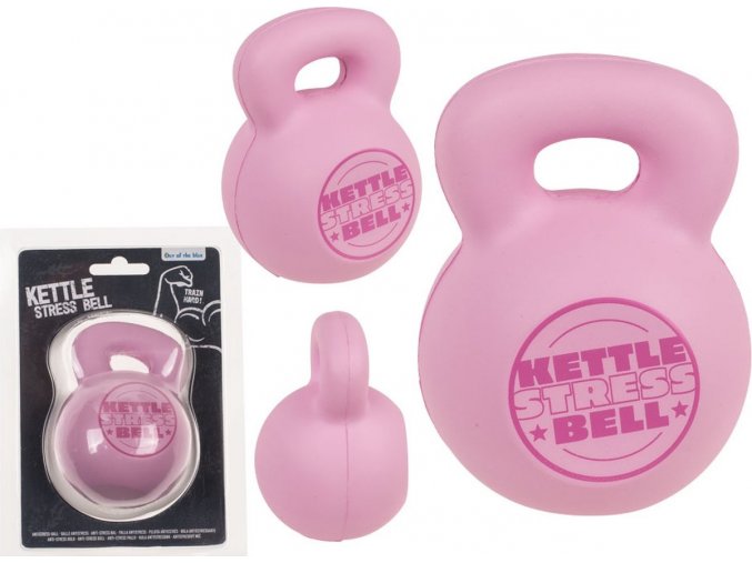 Antistresový kettlebell - růžový