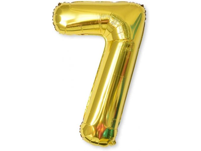 Balón XL čísla - zlatá 7