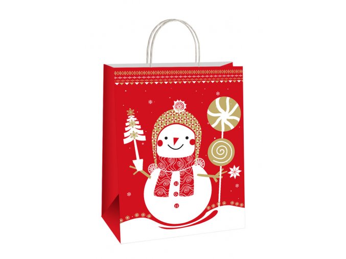 vánoční taška střední papírová