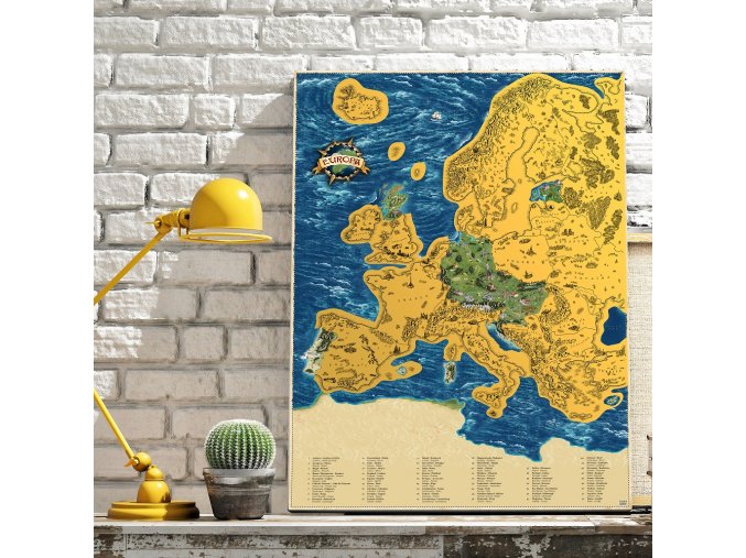 2890 stiraci mapa evropy deluxe xl zlata