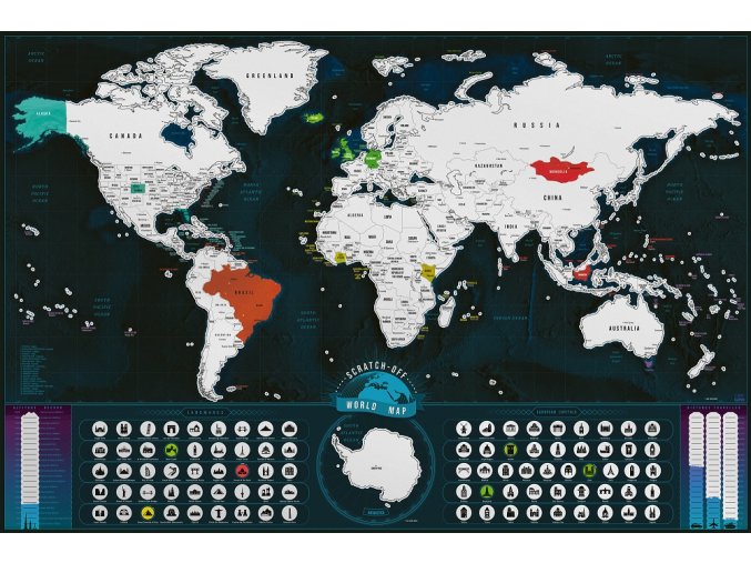2902 stiraci mapa svet deluxe xl classic stribrna