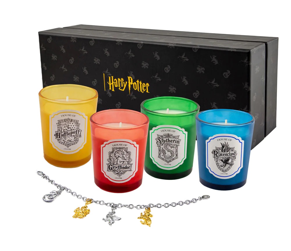 Harry Potter - sada svíček s náramkem – Bradavické koleje Deluxe