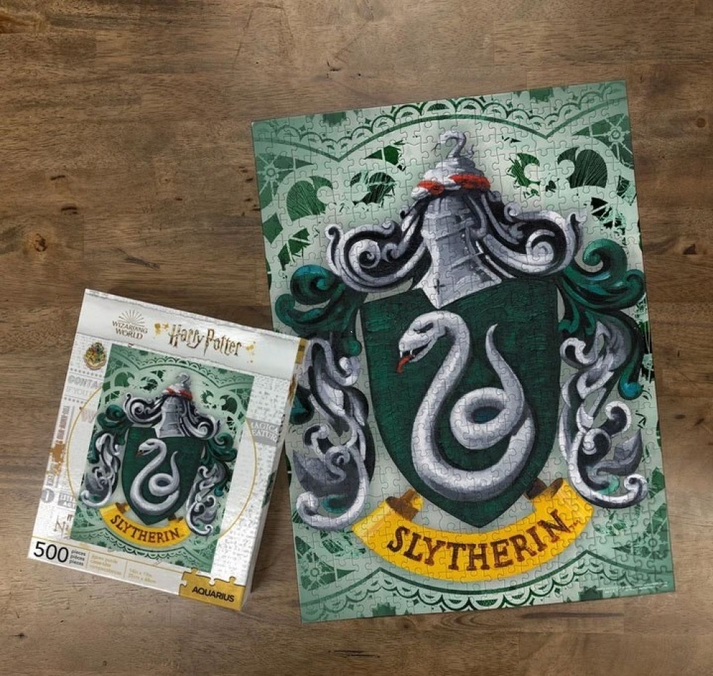 Harry Potter - puzzle s erbem koleje Zmijozel