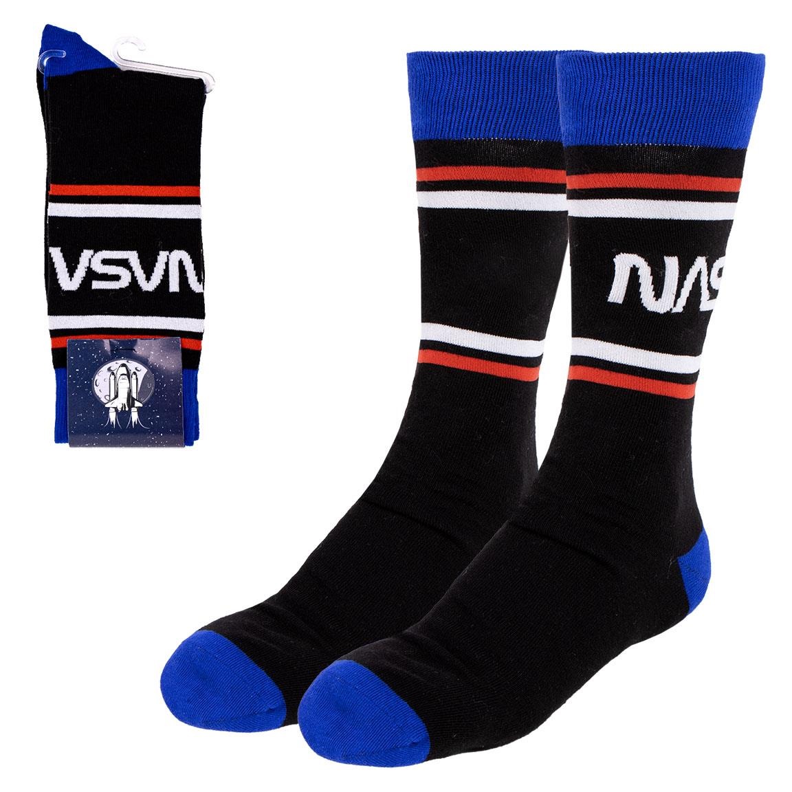 NASA - ponožky - černé S/M