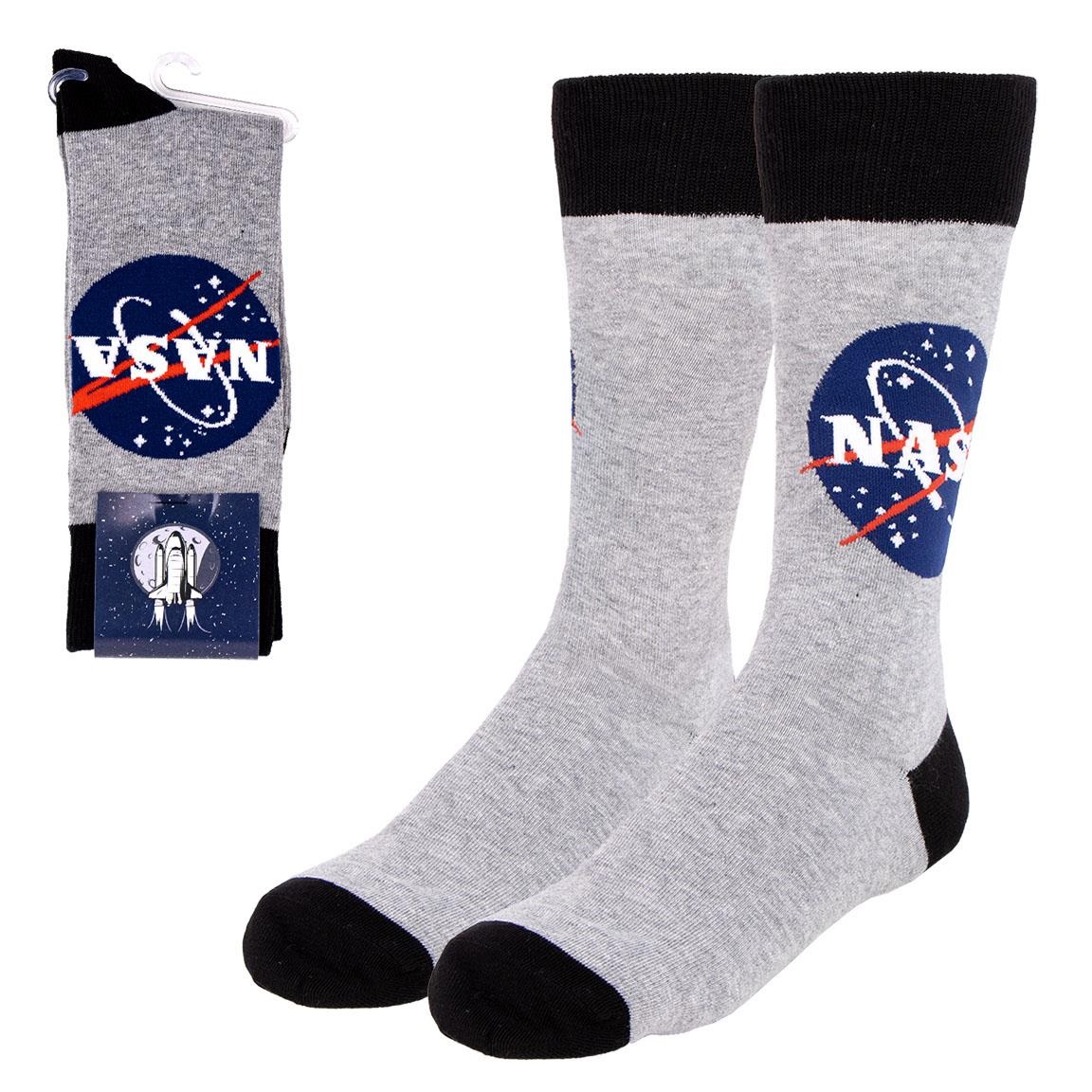 NASA - ponožky - šedé S/M