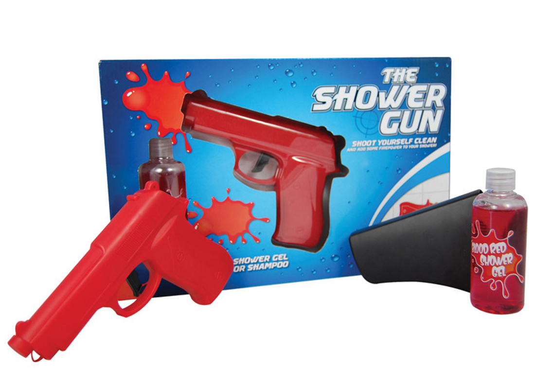 Pistole s pouzdrem - dávkovač mýdla do sprchy