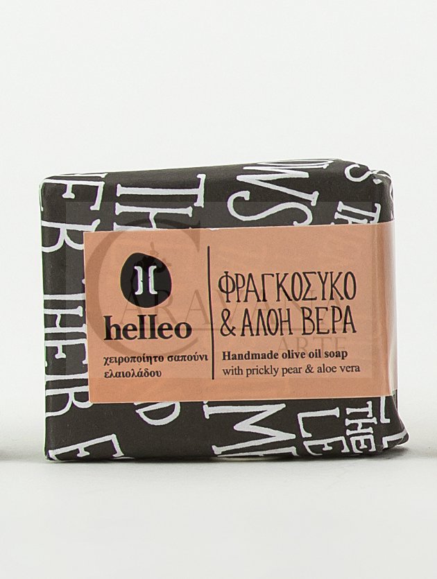Řecké olivové mýdlo Helleo Opuncie a Aloe vera malé