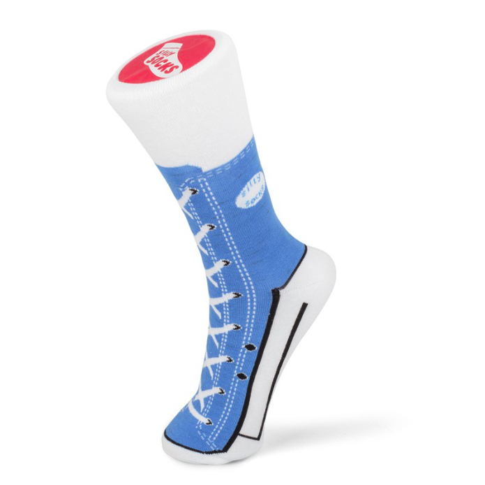 Bláznivé ponožky - tenisky Modré tenisky Velikost 5-11