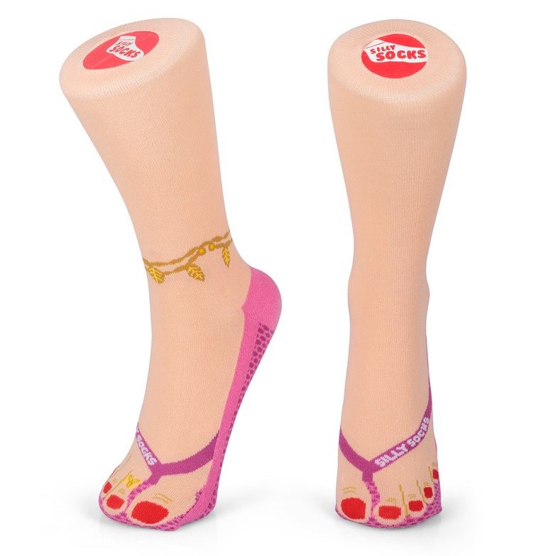 Bláznivé ponožky - tenisky Flip flop žabky Velikost 3-7