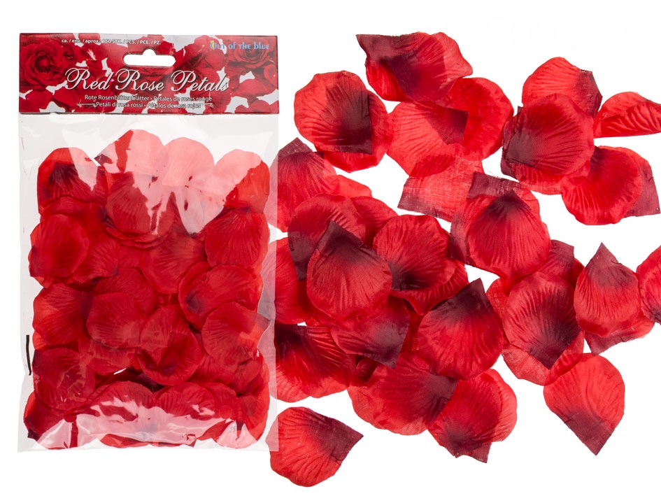Postel plná růží - konfety růžové lístky Červené 100 kusů