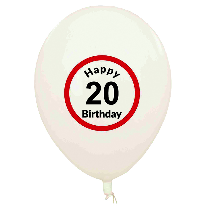Narozeninové balónky 20 let