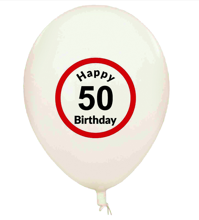 Narozeninové balónky 50 let