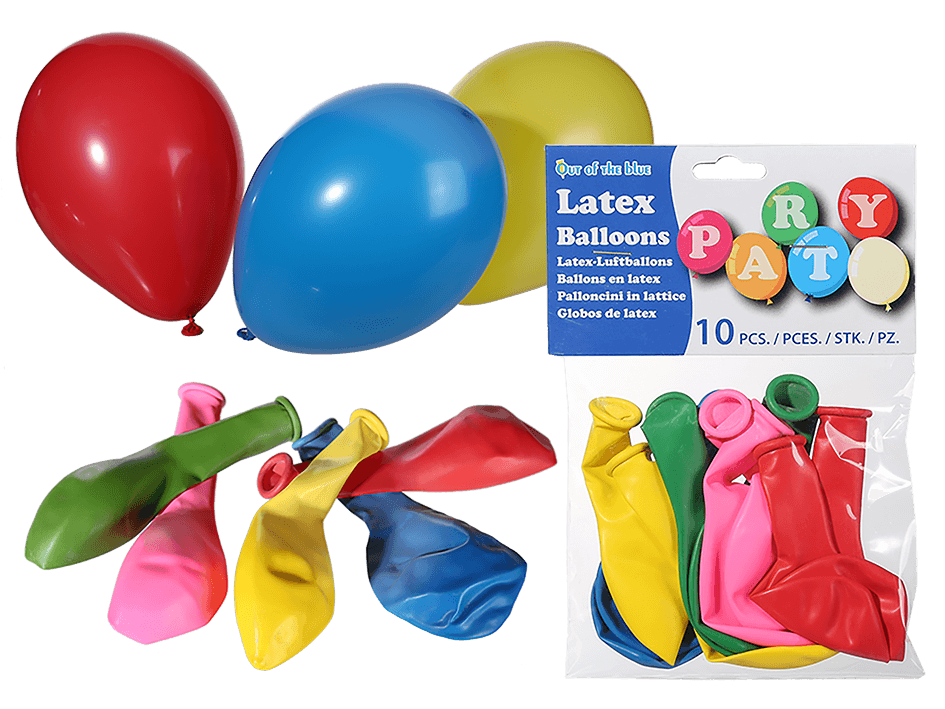 Nafukovací balonky 10 kusů Zářivé barvy