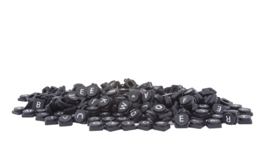 Náhradní pixie abeceda Velké pixie černé (100 kusů)