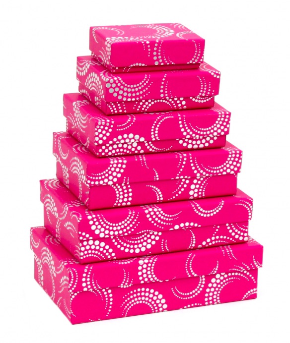 Dárkové krabičky růžové 10 x 7 x 3cm