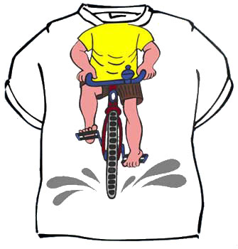 Žertovné tričko Cyklista Velikost XXL