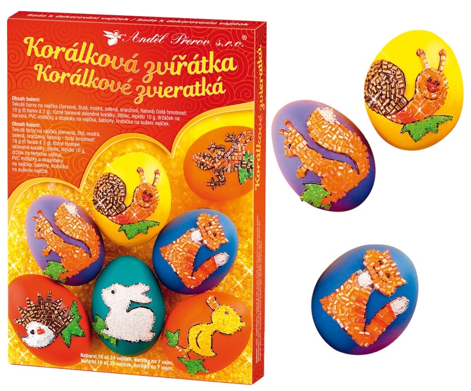 Sada pro dekorování velikonočních vajíček - Korálková zvířátka
