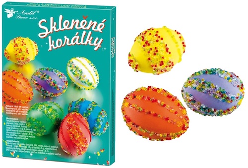 Sada pro dekorování velikonočních vajíček - Skleněné korálky
