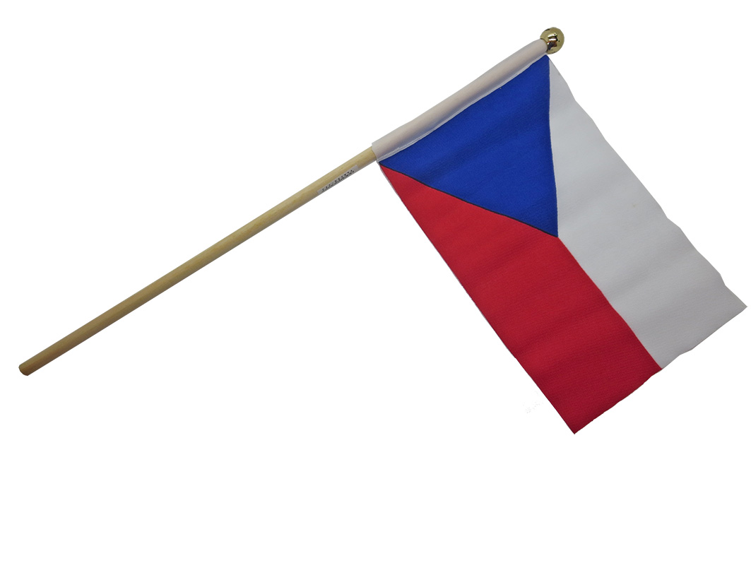 Vlajka České republiky Větší vlajka do ruky 14 x 21 cm