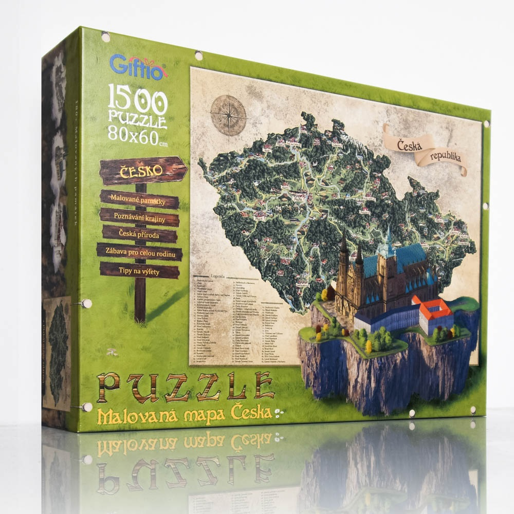 Puzzle 1500 - Mapa Česka