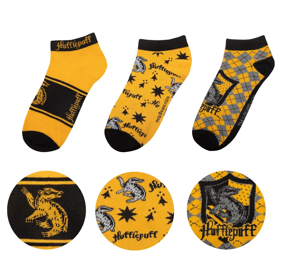 Harry Potter - set 3 párů kotníkových ponožek Mrzimor