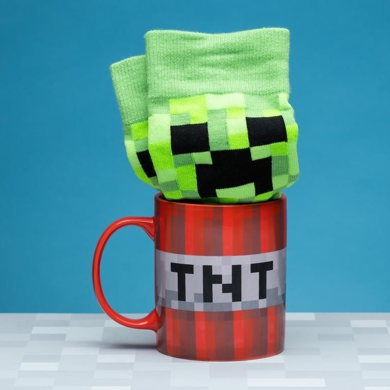 Minecraft - sada ponožky a hrnek Creeper