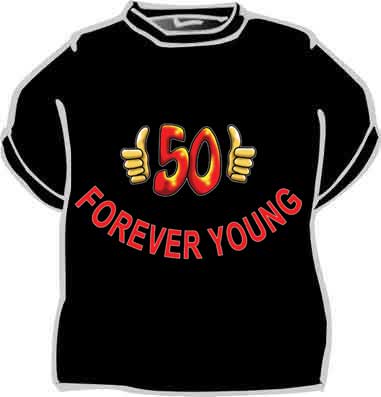 Žertovné tričko - 50 Forever young (Navždy mladý) 3XL