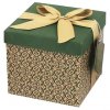 vanocni krabicka 12cm zelena s ornamenty