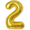 Balón XL čísla - zlatá 2