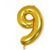 Balón XL čísla - zlatá 9