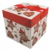 Vánoční skládací krabička s mašlí