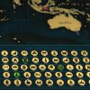2908 2 stiraci mapa svet deluxe xxl classic zlata