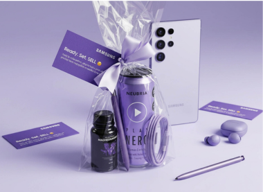 Dárkové balíčky pro launch nového produktu Samsung