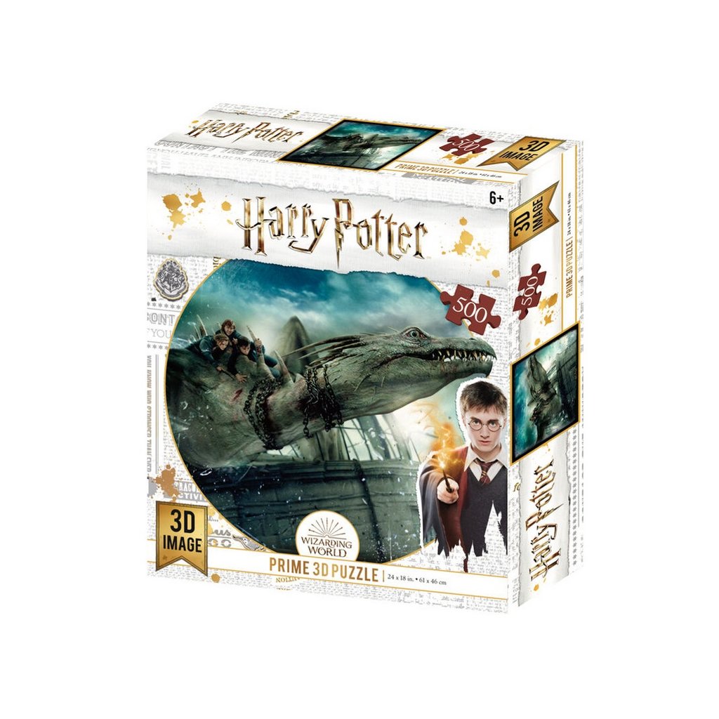 Harry Potter - 3D puzzle - útěk na drakovi - 500