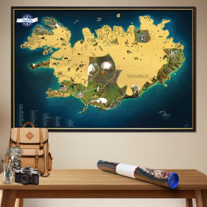 Kaparós térkép - Izland DELUXE XL