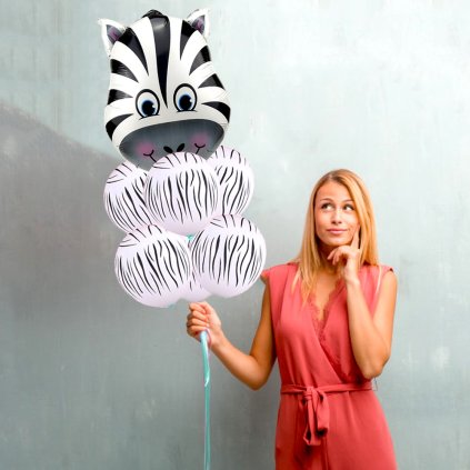 Boldog léggömbök - Zebra
