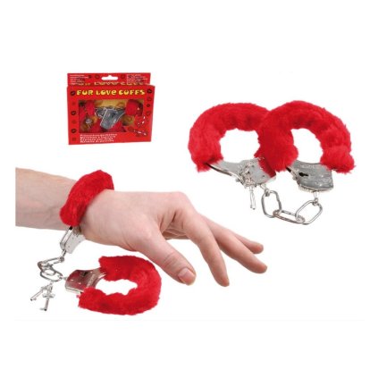 Cătușe plușate roșu