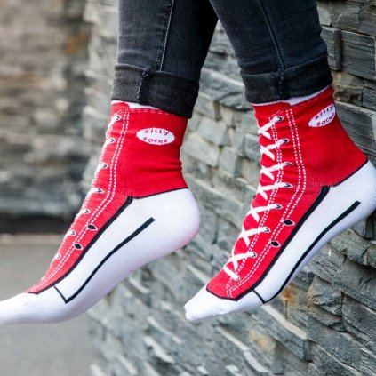 Șosete Sneakers roșu