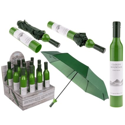 Umbrelă pliabilă - sticlă de vin alb 