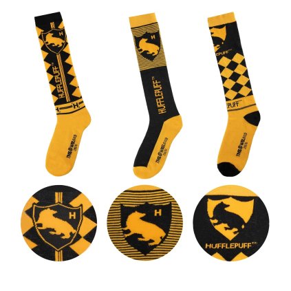 Harry Potter - șosete Hufflepuff - set 3 perechi