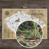 Hartă răzuibilă a Cehiei DELUXE XL - argintie