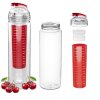 Sticlă ecologică cu filtru de fructe 800ml (roșu)